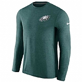 Men's Philadelphia Eagles Nike Midnight Green Coaches Long Sleeve Performance T-Shirt,baseball caps,new era cap wholesale,wholesale hats